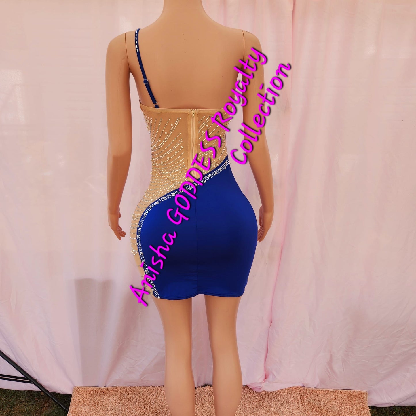 Autumn Sexy Tight Fitting Sling Mesh Beaded Dress