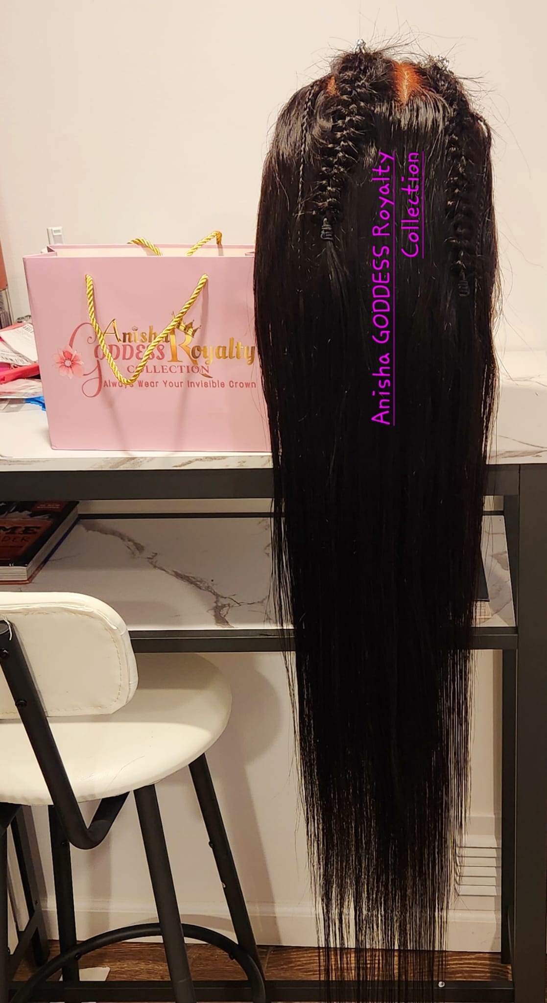 50 Inch Customized 13X6 HD Lace Front Wig,200 Density Straight, 100% Human Hair