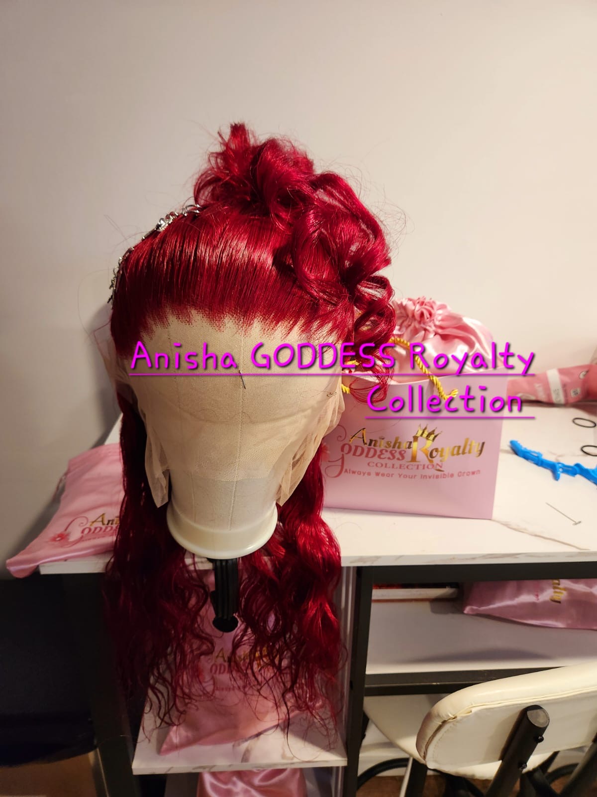 28 Burgundy 13x4 HD  Lace Front Wig 100% Human Hair, 200 Density.