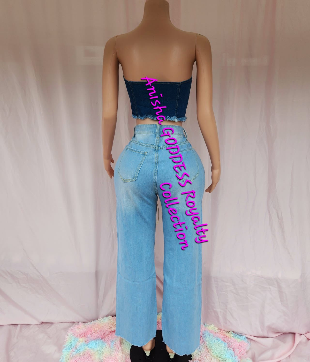 Bad Attitude Denim Pants Set